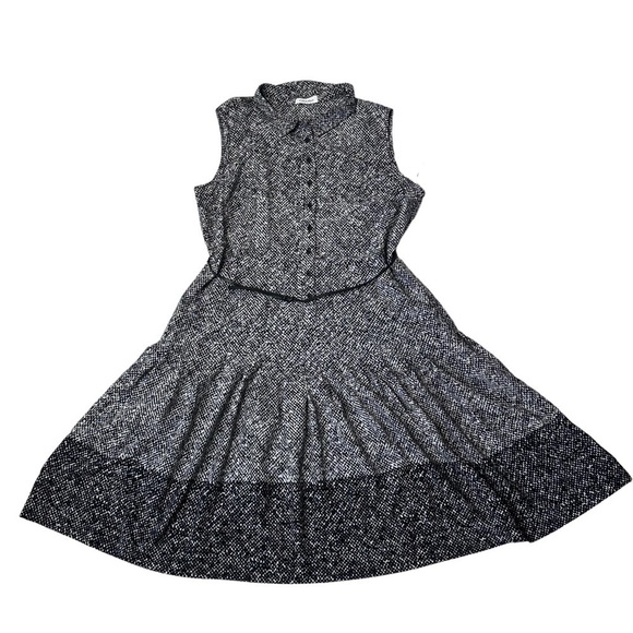 Calvin Klein sleeveless black and white print women's dress size 14 NWT - Picture 8 of 14